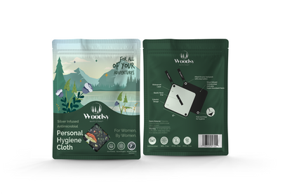Silver-Infused Personal Hygiene Cloth – Reusable, Eco-Friendly Wipe for Women (Desert)